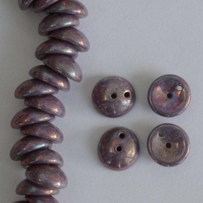 Piggy Purple Chalk Iris 03000-15781 Czech Glass Beads  x 50